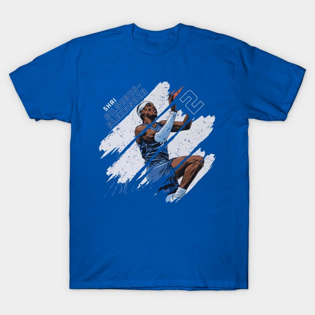 Shai Gilgeous-Alexander Oklahoma City Stripes T-Shirt by ClarityMacaws